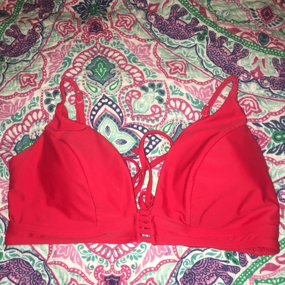 XL Red nobo swimsuit top that ties in the back - Picture 1 of 3